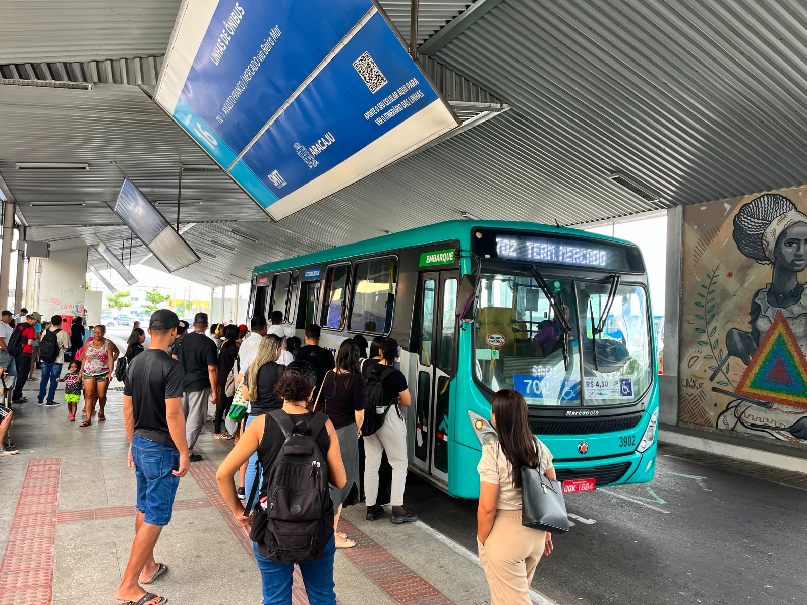 Reforma do Terminal do Mercado mudou plataformas de linhas de ônibus